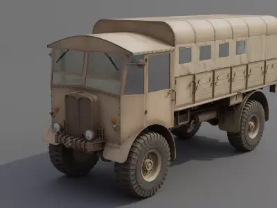AEC Matador Medium Artillery Tractor Low-poly 3D model