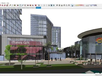 Sketchup Commercial Complex 122 3D model