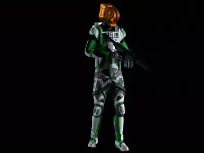 Robot Soldier - Assault Soldier Low-poly 3D model buy
