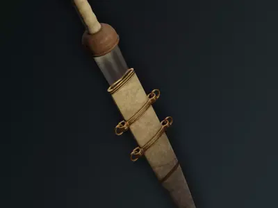 Ancient Roman gladius sword Free low-poly 3D model