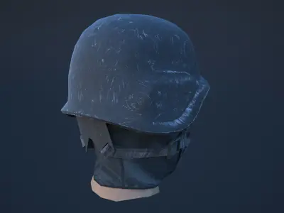 soldier helmet Low-poly 3D model