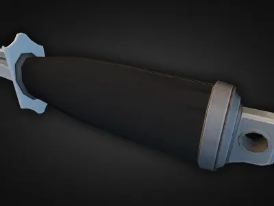 Combat Knife Low-poly 3D model shop