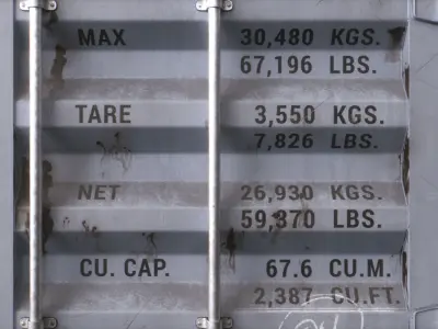 40 ft Shipping Containers Low-poly 3D model