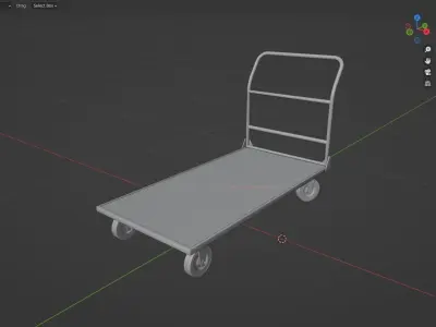 HANDCART 02-ORANGE 3D model