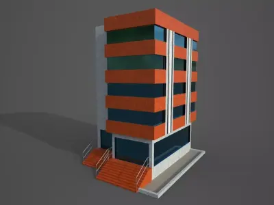Commercial Building Free low-poly 3D model