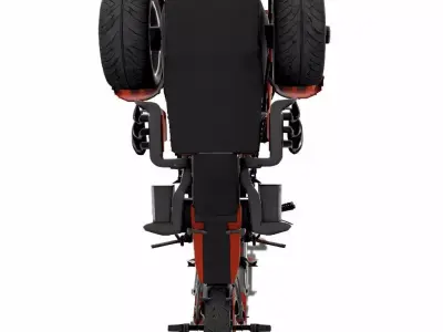 Luxury Gothic Devil Throne Trike Motorcycle 3D model