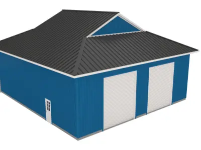 Garage-009 Low Poly 3D model