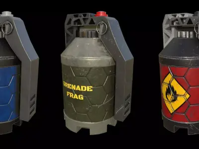 Grenade TypeA Low Poly Low-poly 3D model