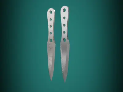 Throwing Knife Low-poly 3D model Free low-poly 3D model