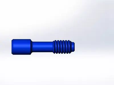 Alfabio dental implant compatible abutment screw 3D model