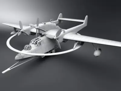 Blohm and Voss BV 138 scale model 3D print model