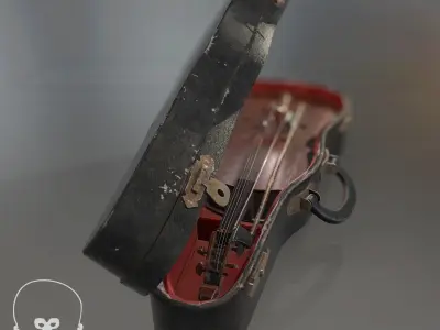 Antique Miniature Cello Low-poly 3D model