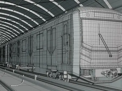 Warsaw metro station II 3D model