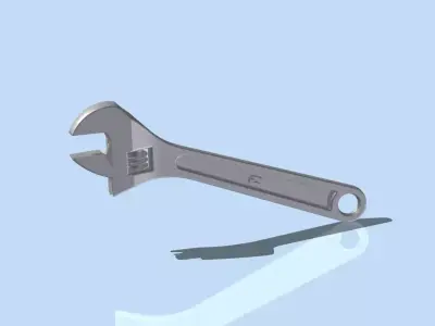 Adjustable Wrench - Detailed Mechanical CAD Model   3D model