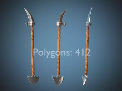 Pickaxe hammer New style  Low-poly 3D model