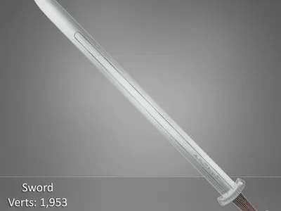 Viking Sword Low-poly 3D model order