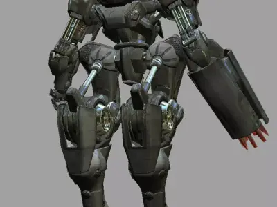 Robot Warrior Low-poly 3D model