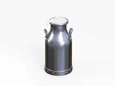 Milk can Low-poly 3D model