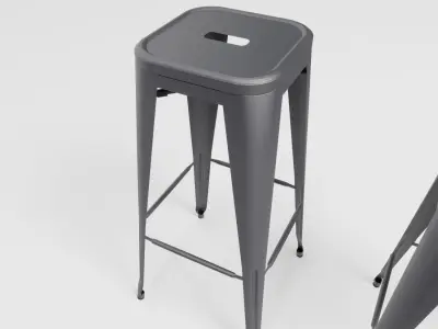 Industrial Bar Stool 3D model