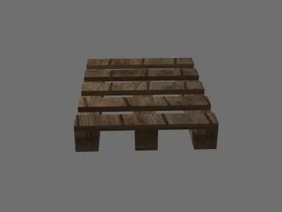 Wooden Pallet Low-poly 3D model