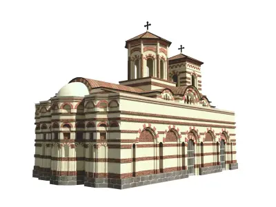 Bulgarian Orthodox Church Reconstruction Low-poly 3D model