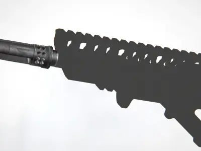 WARCOMP-556 Flash Hider Low-poly 3D model