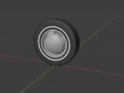 Old model tires for cars and vans Low-poly 3D model