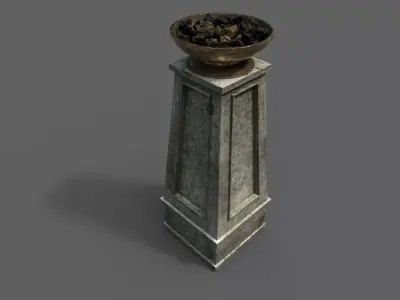 Fire column Low-poly 3D model buy