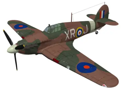 Hawker Hurricane MK1b 3D model