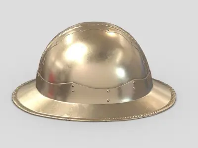 Medieval Helmet 08 Low Poly PBR Realistic Low-poly 3D model