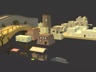 world pack Free low-poly 3D model