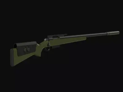 M40 Sniper Rifle Low Poly Low-poly 3D model