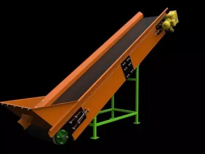 Belt conveyor 3D model buy