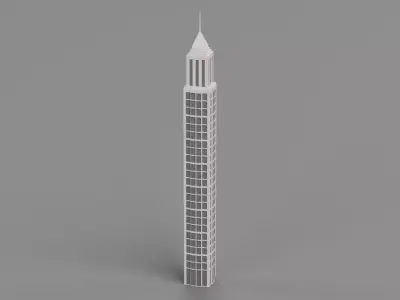 Paper Skyscraper V12 Low-poly 3D model