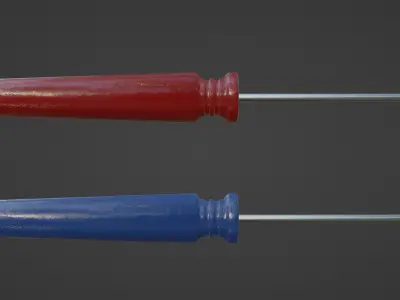 Four Screwdrivers Low-poly 3D model