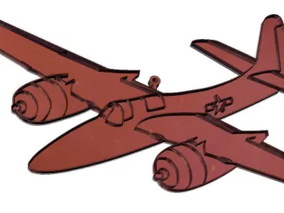 WWII US Fighter Christmas ornament collection 3D print model