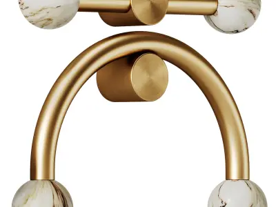 Rigoberta Gold Wall Lamps by Robin 3D model