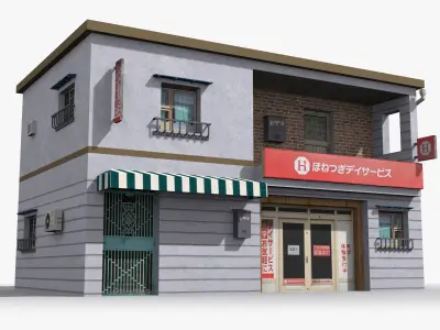 Japanese House x6 Low-poly 3D model