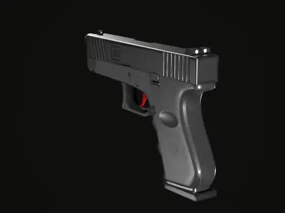 Glock Custom PBR Game Ready Low-poly 3D model