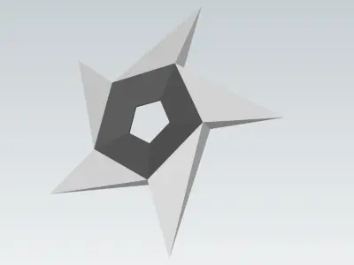Ninja Shuriken Low-poly 3D model