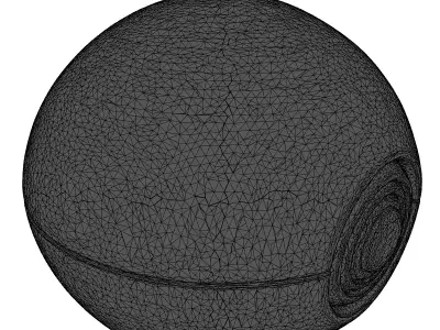 Sleek Black SciFi Orb 3D model