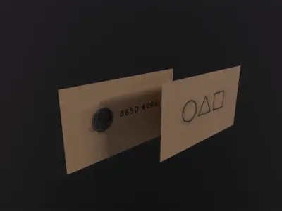 Squid Game Invitation Card 3D Model Low-poly 3D model