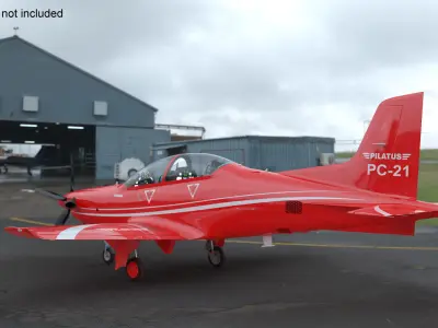 Training Aircraft Pilatus PC-21 Red 3D model purchase