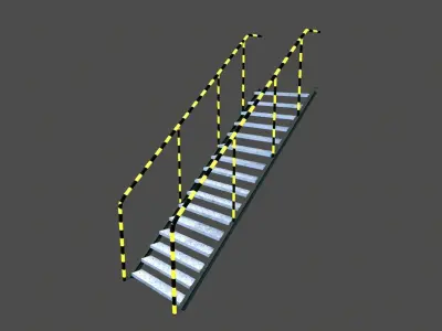 Stair Low-poly 3D model shop