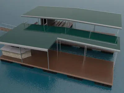 Dock Yacht 3D model