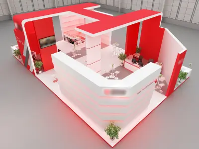 Exhibition Stand Design 00356 Low-poly 3D model