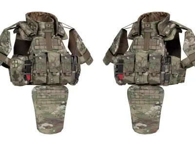 WARRIOR ASSAULT DCS PLATE CARRIER VEST V2 Low-poly 3D model