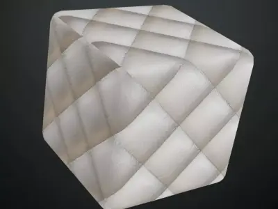 White Padded Metal Shielding PBR Seamless Texture
