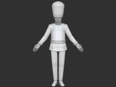 Low-Poly Queens Guard 3D Model Low-poly 3D model