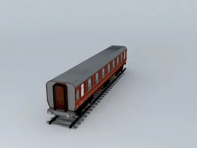 Eco Rail Track 3rd Class Carriage Dummy Old Steam Days.. Free 3D model
